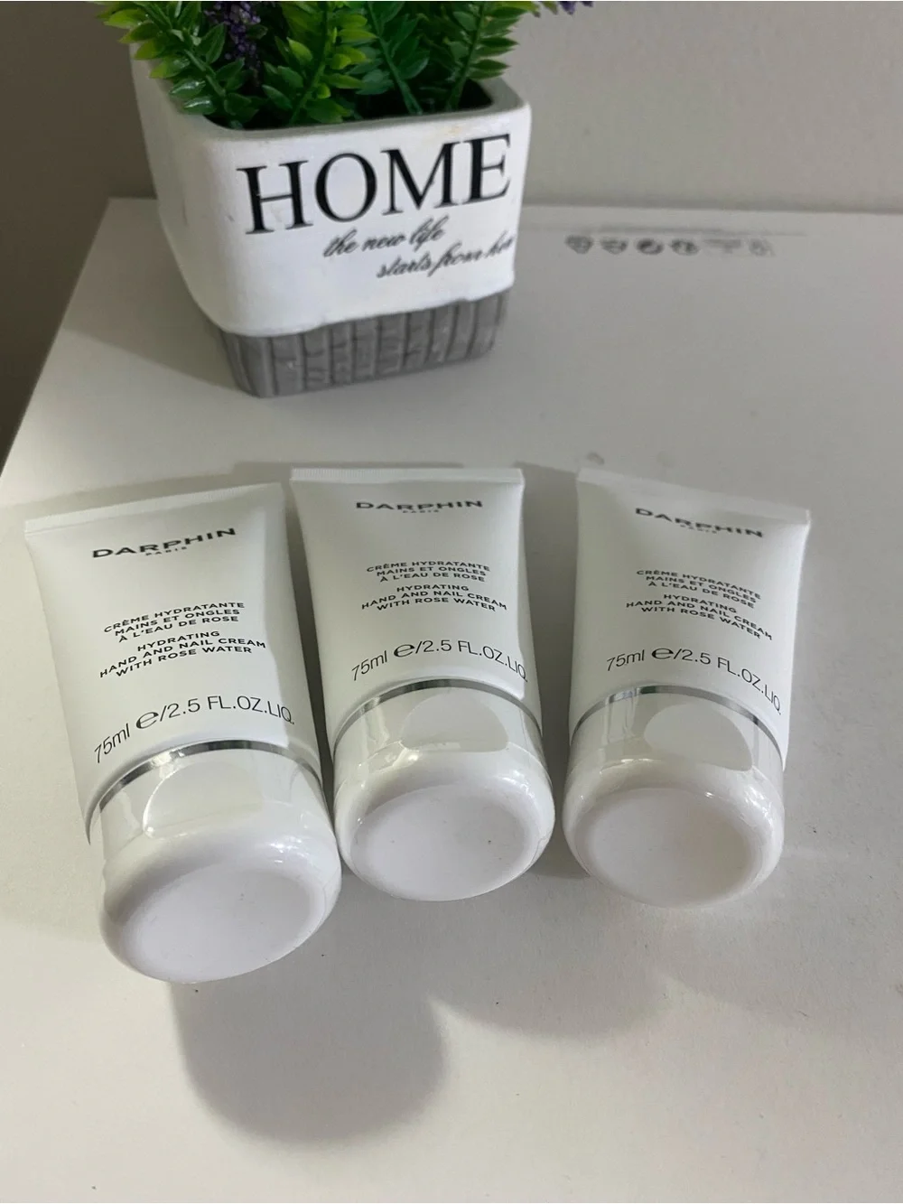 LOTS OF 3 Darphin Hydrating Hand And Nail Cream With Rose Water, 3x 2.5 OZ
